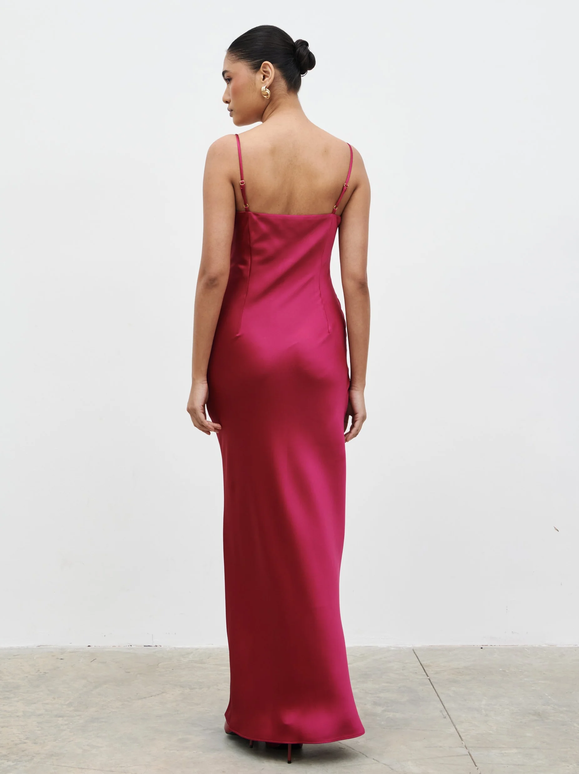 Saylor Cape Maxi Dress - Berry - Image 8