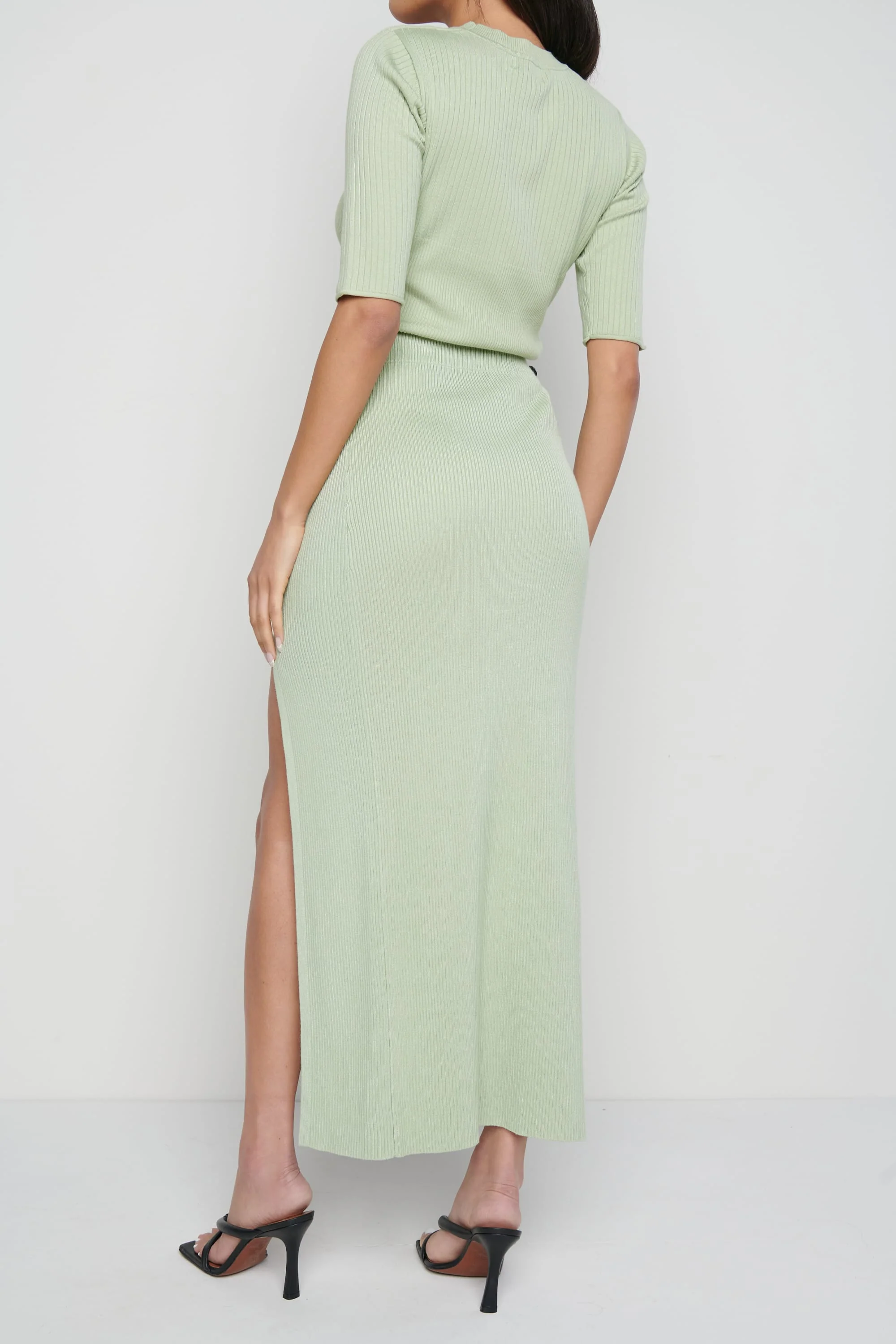 Serena Knit Skirt- Mint - Image 3