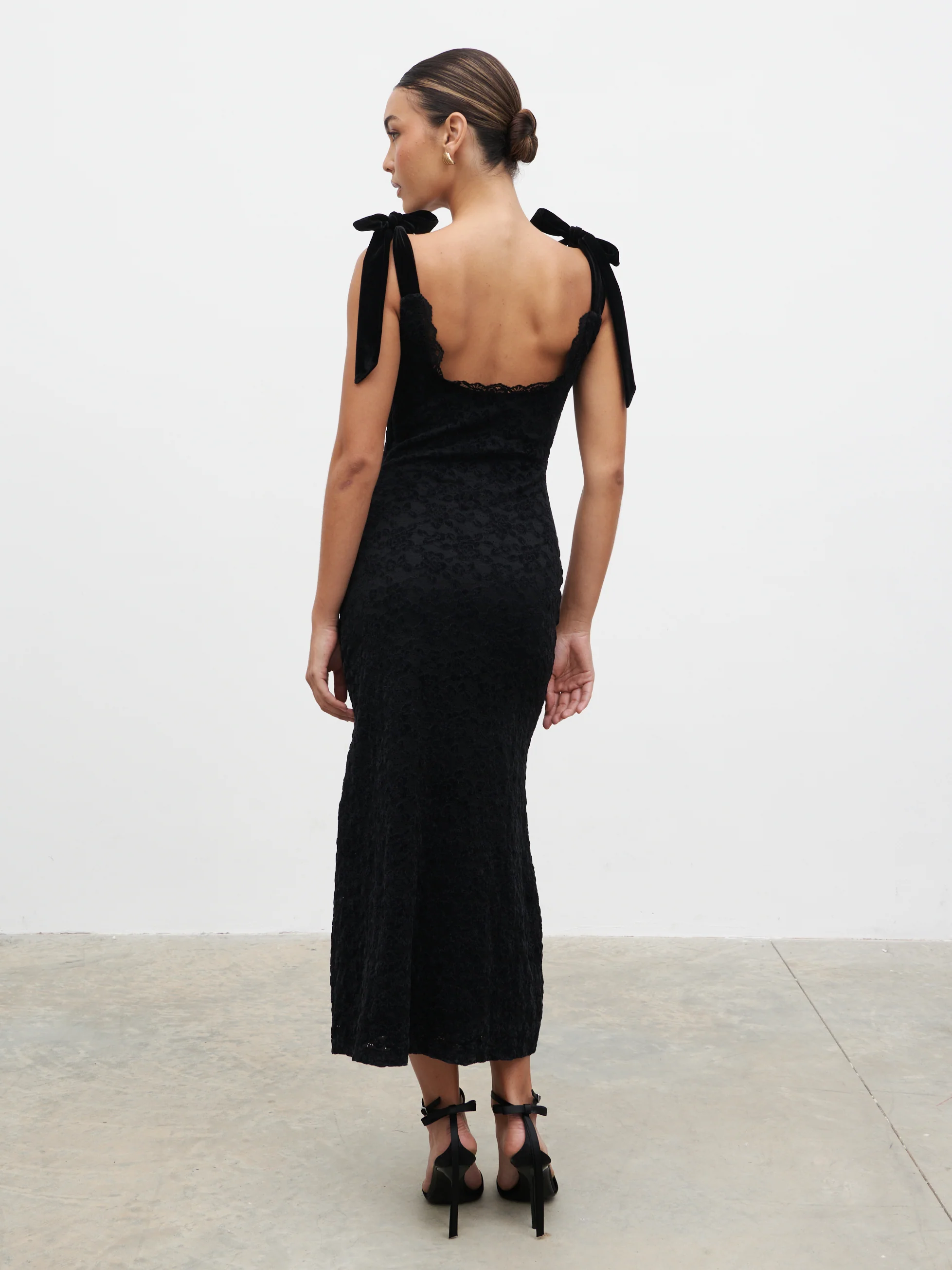 Serephina Lace Midaxi Dress - Black - Image 5