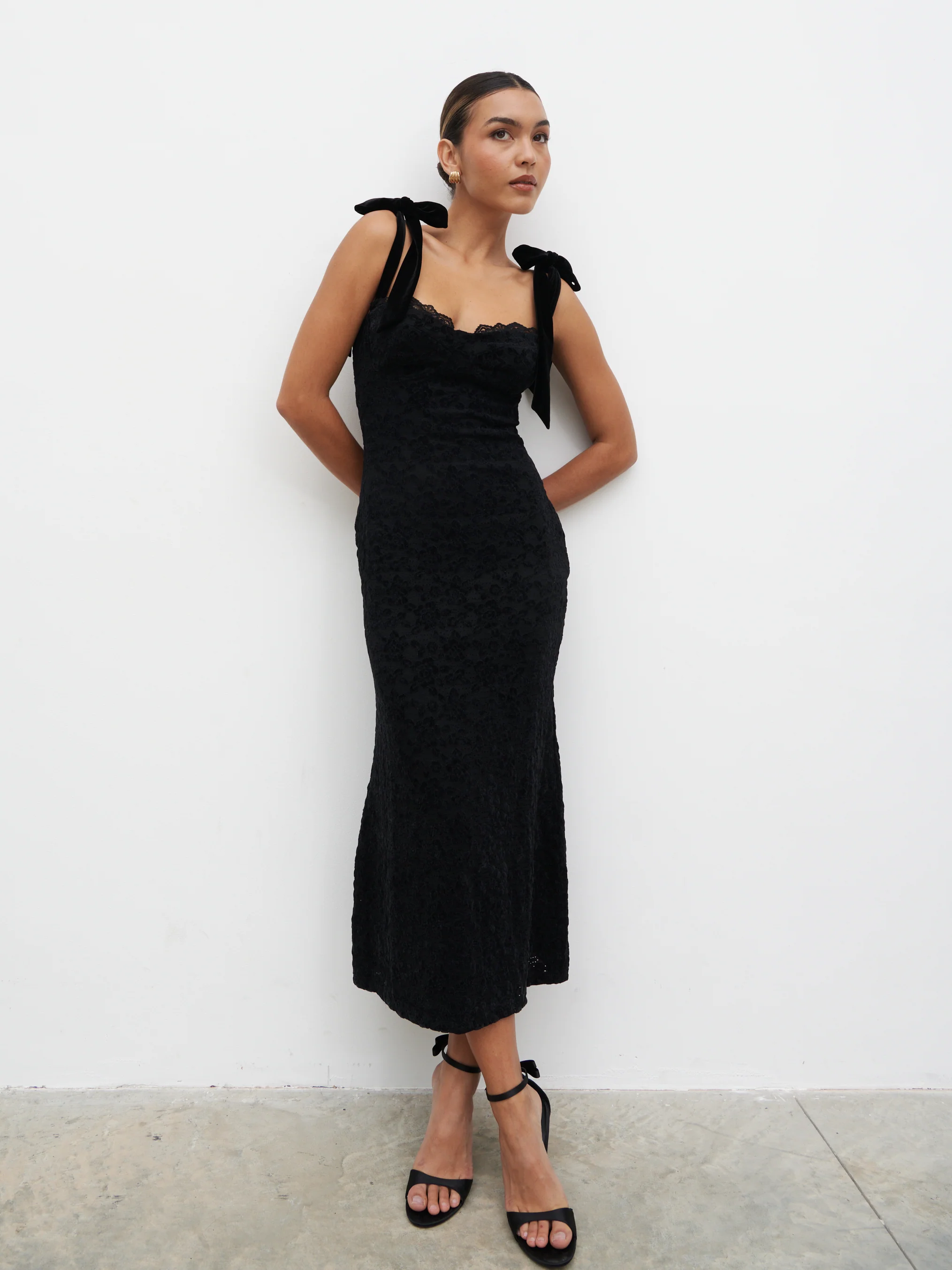 Serephina Lace Midaxi Dress - Black - Image 6