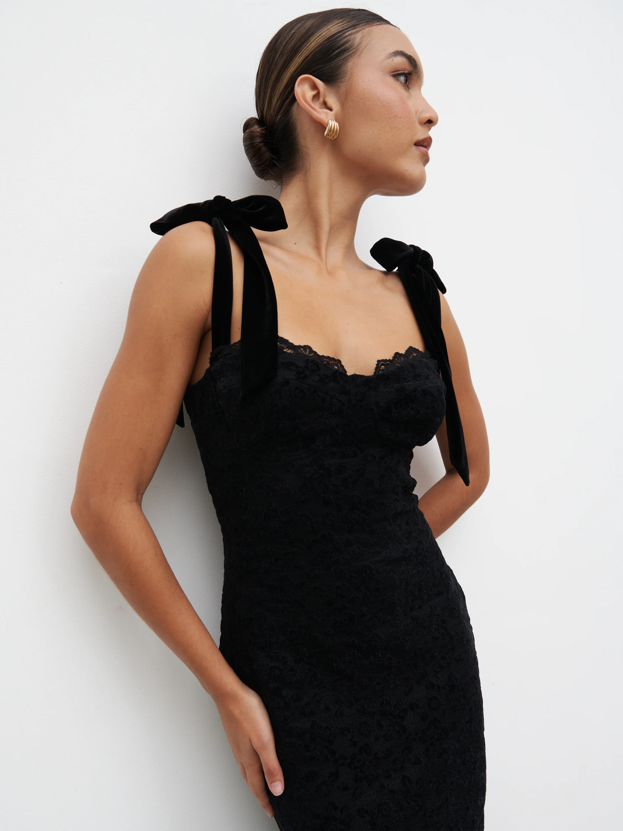 Serephina Lace Midaxi Dress - Black - Image 7