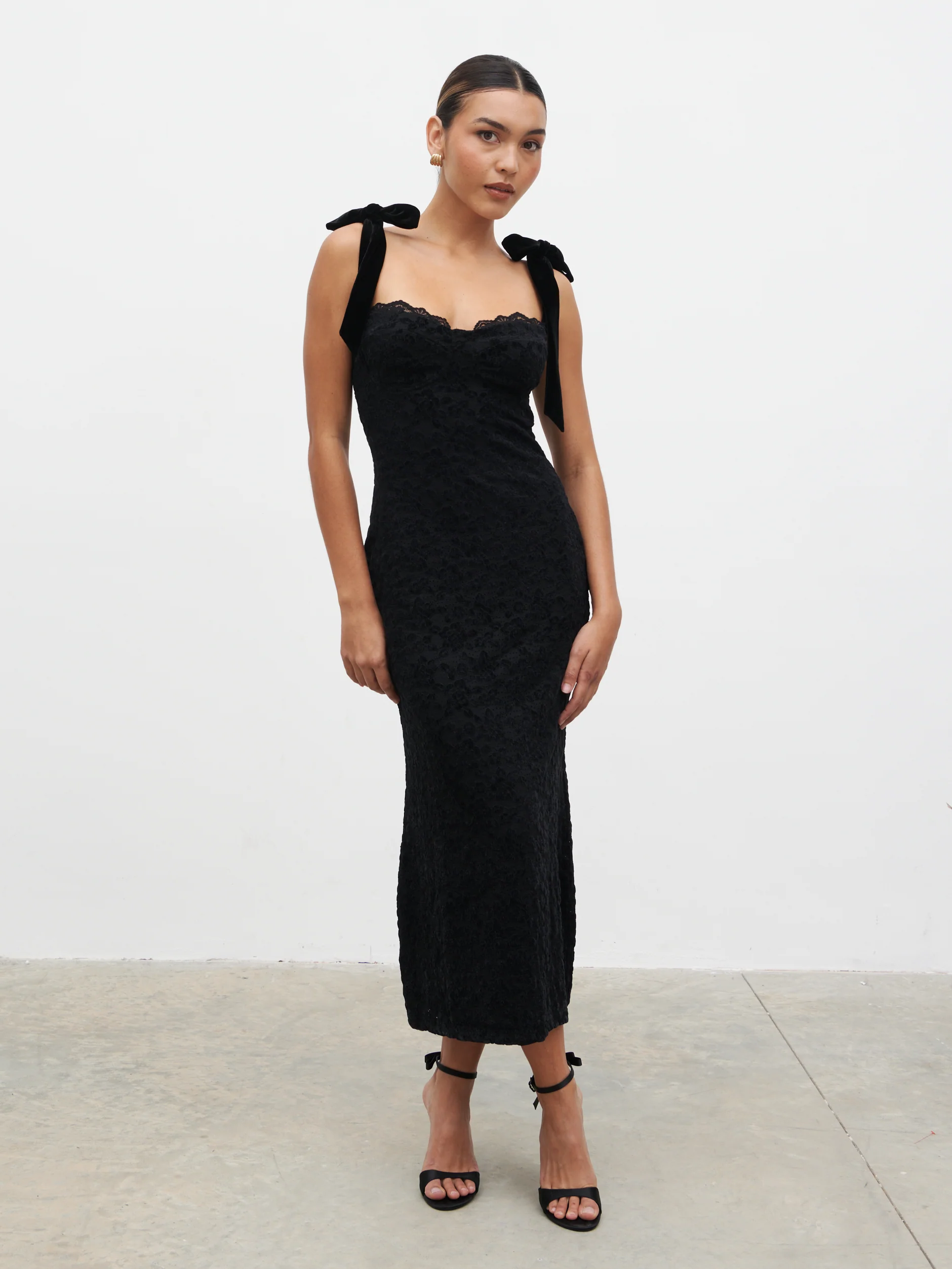 Serephina Lace Midaxi Dress - Black - Image 8