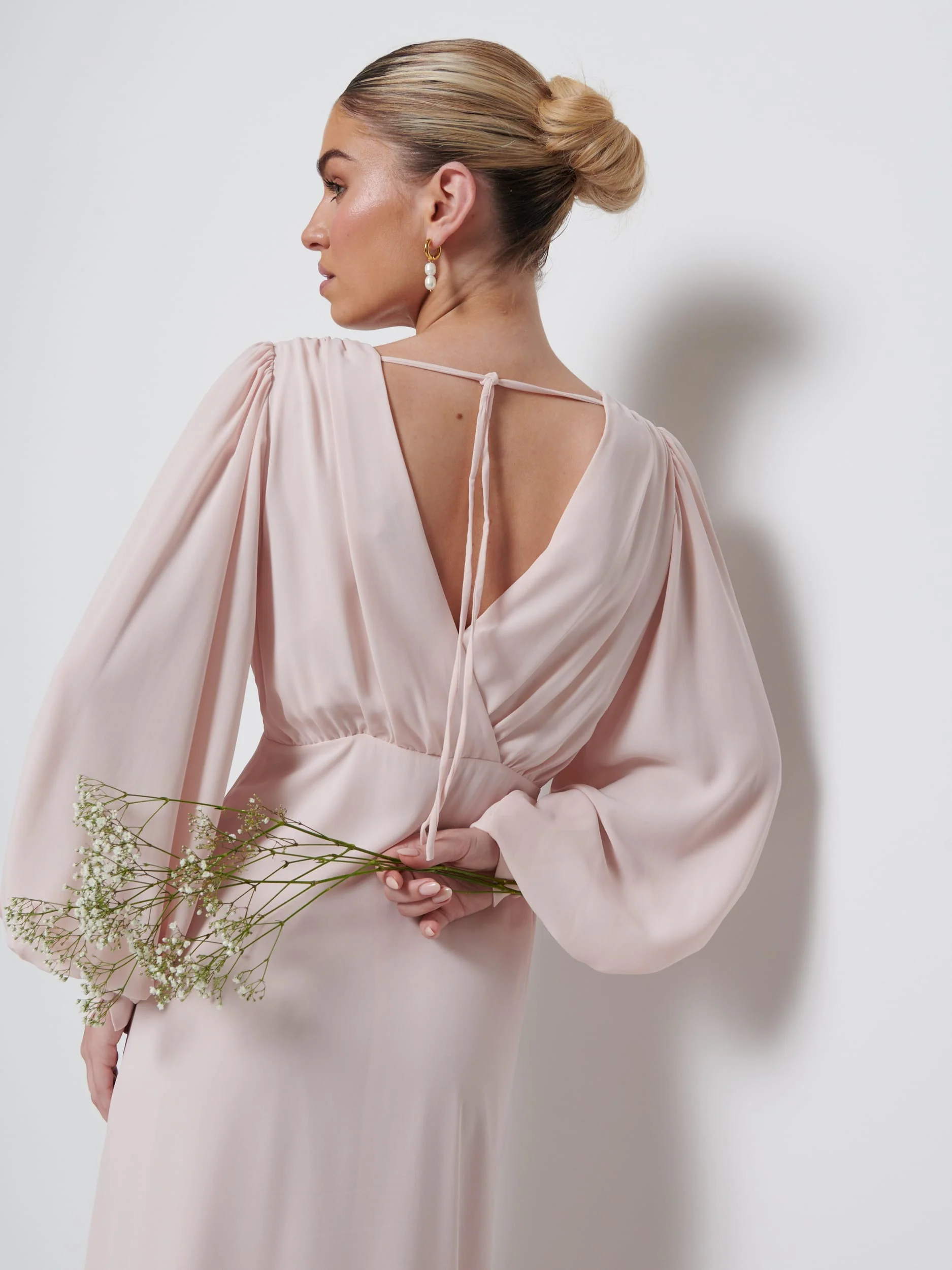 Sienna Chiffon Bridesmaid Dress - Blush - Image 2
