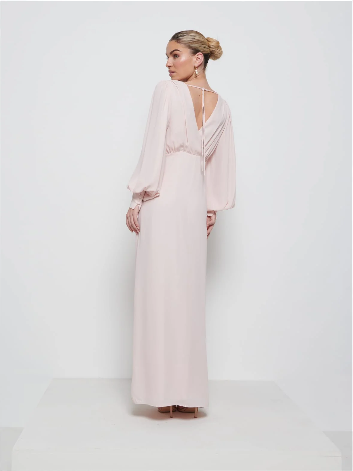 Sienna Chiffon Bridesmaid Dress - Blush - Image 3