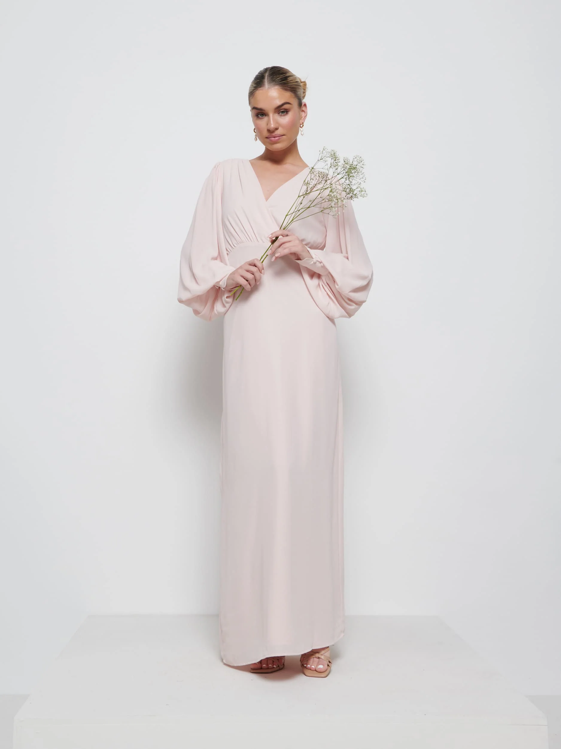 Sienna Chiffon Bridesmaid Dress - Blush - Image 5
