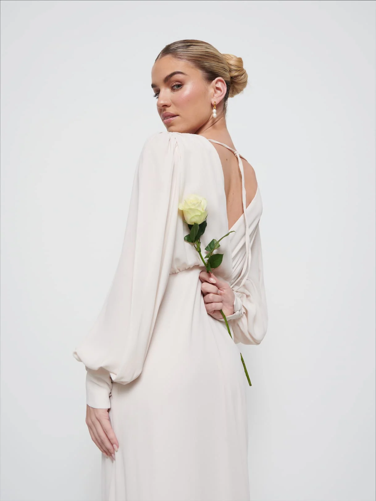 Sienna Chiffon Bridesmaid Dress - Champagne - Image 2