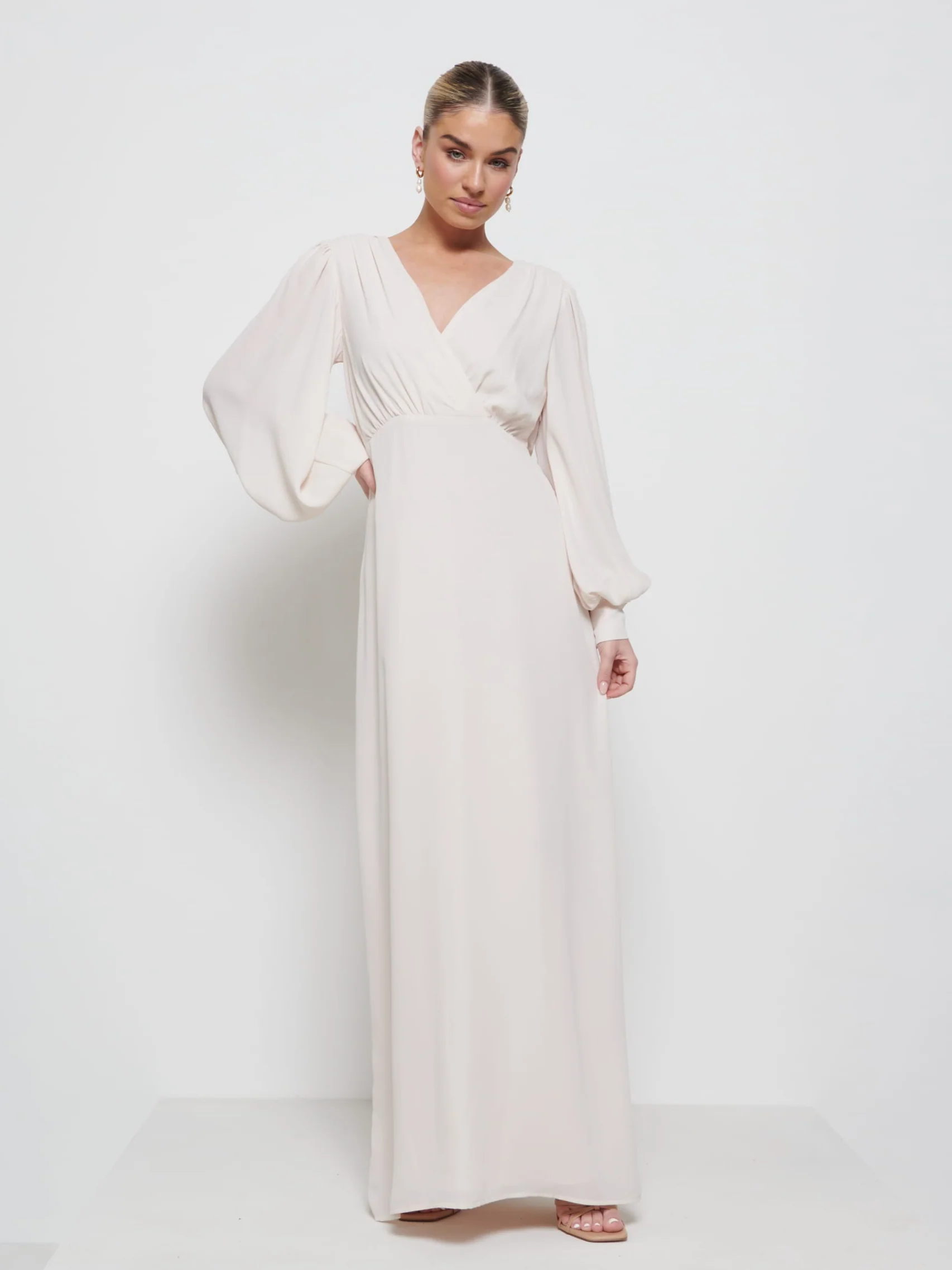 Sienna Chiffon Bridesmaid Dress - Champagne - Image 3