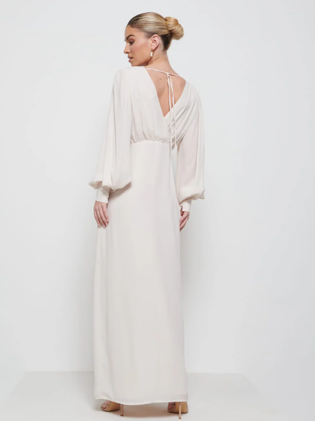 Sienna Chiffon Bridesmaid Dress - Champagne - Image 4