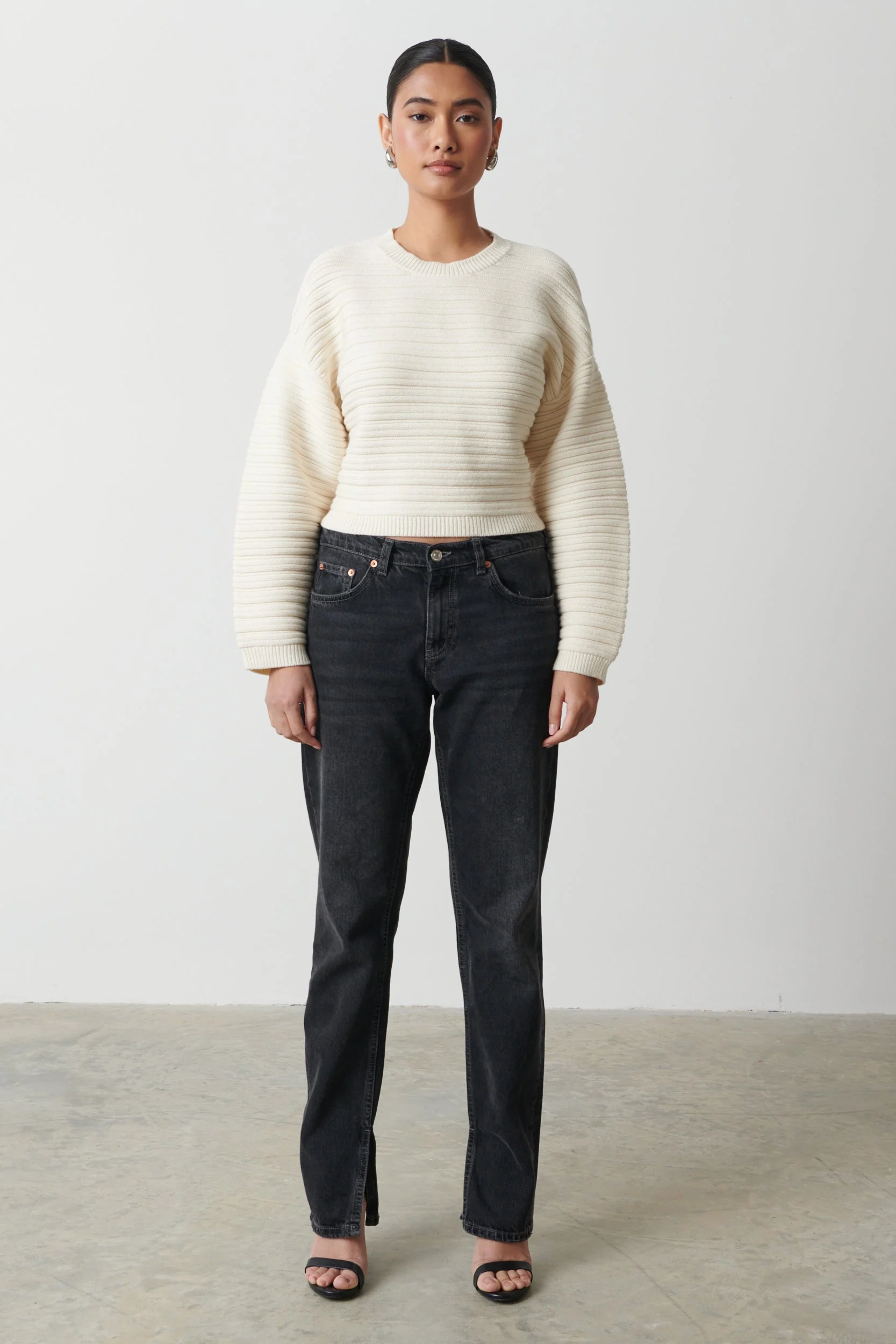 Simone Tie Back Jumper - Cream - Image 7