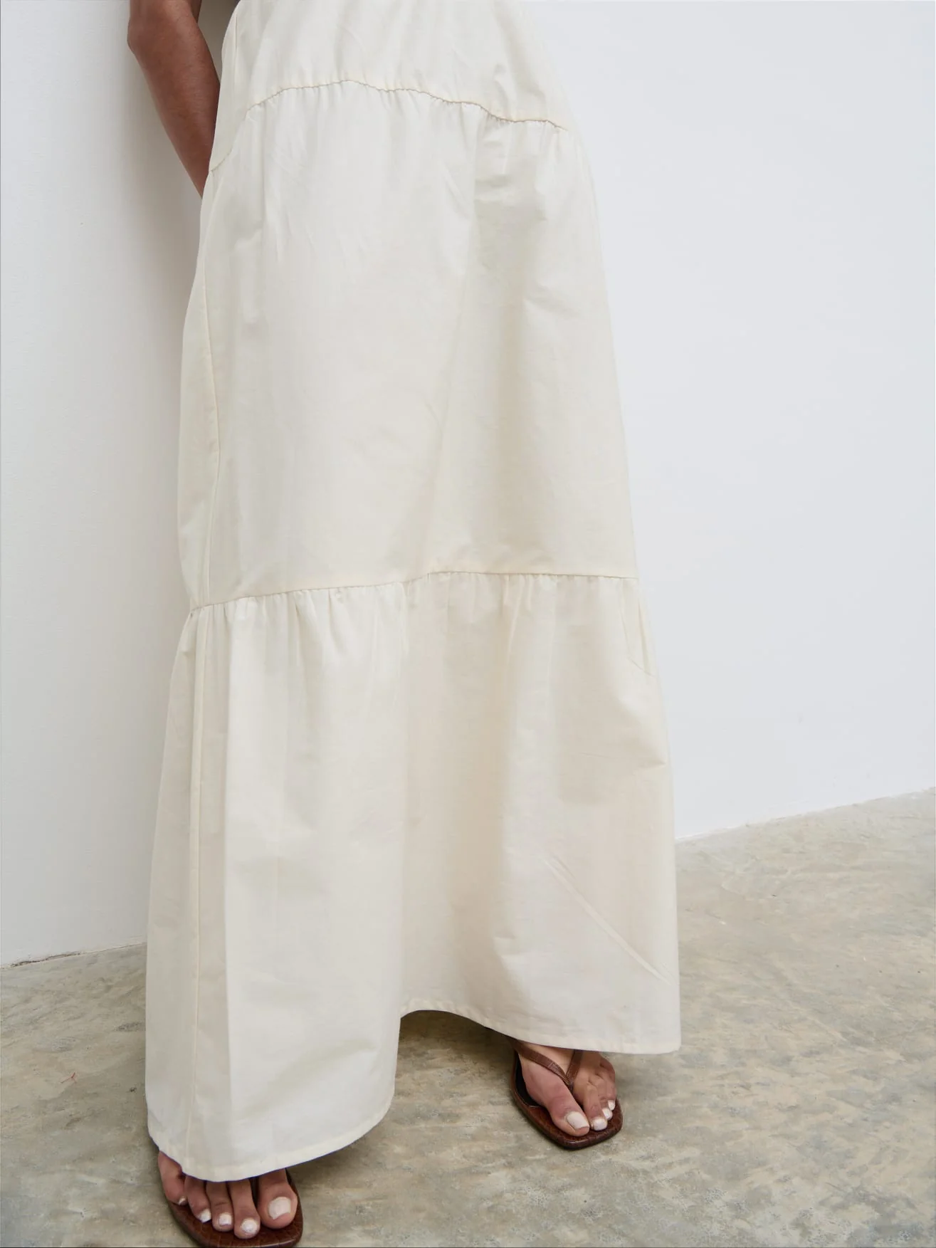 Sol Ruffle Maxi Skirt - Natural - Image 4