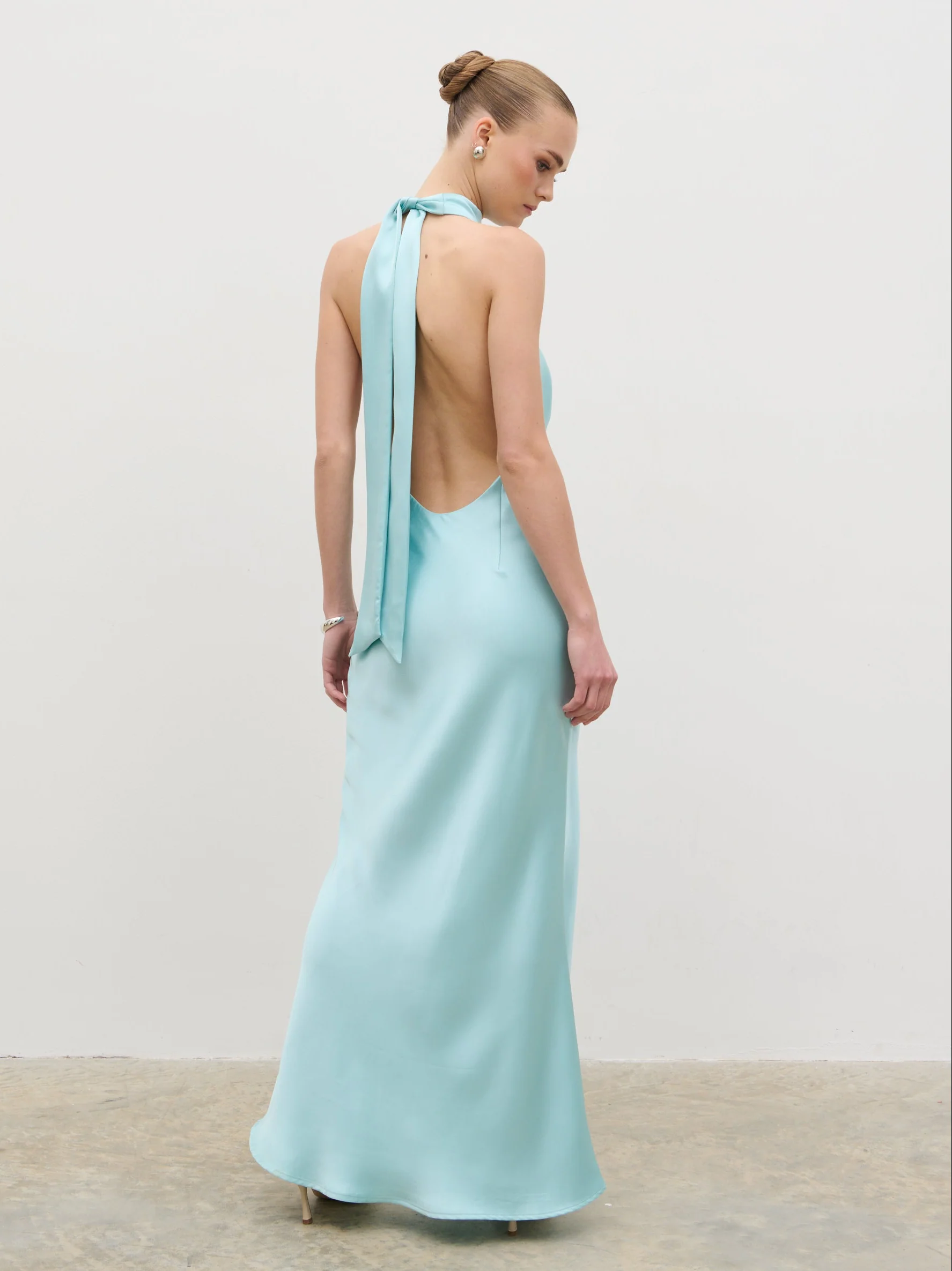 Solene Cowl Neck Maxi Dress - Seaspray - Image 6