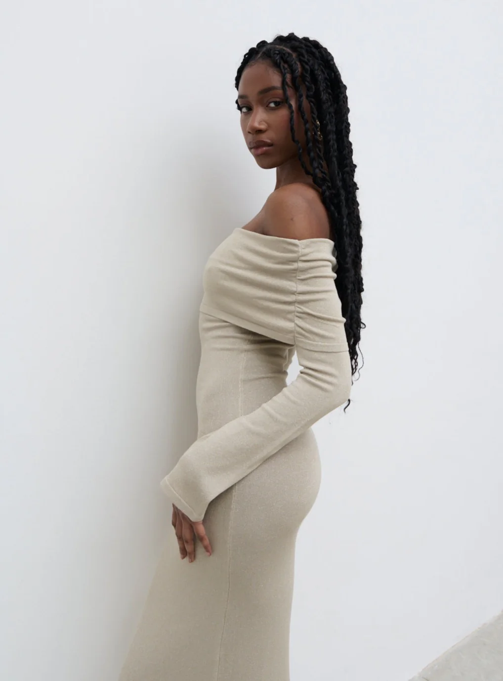 Soreya Glitter Maxi Dress - Gold - Image 4