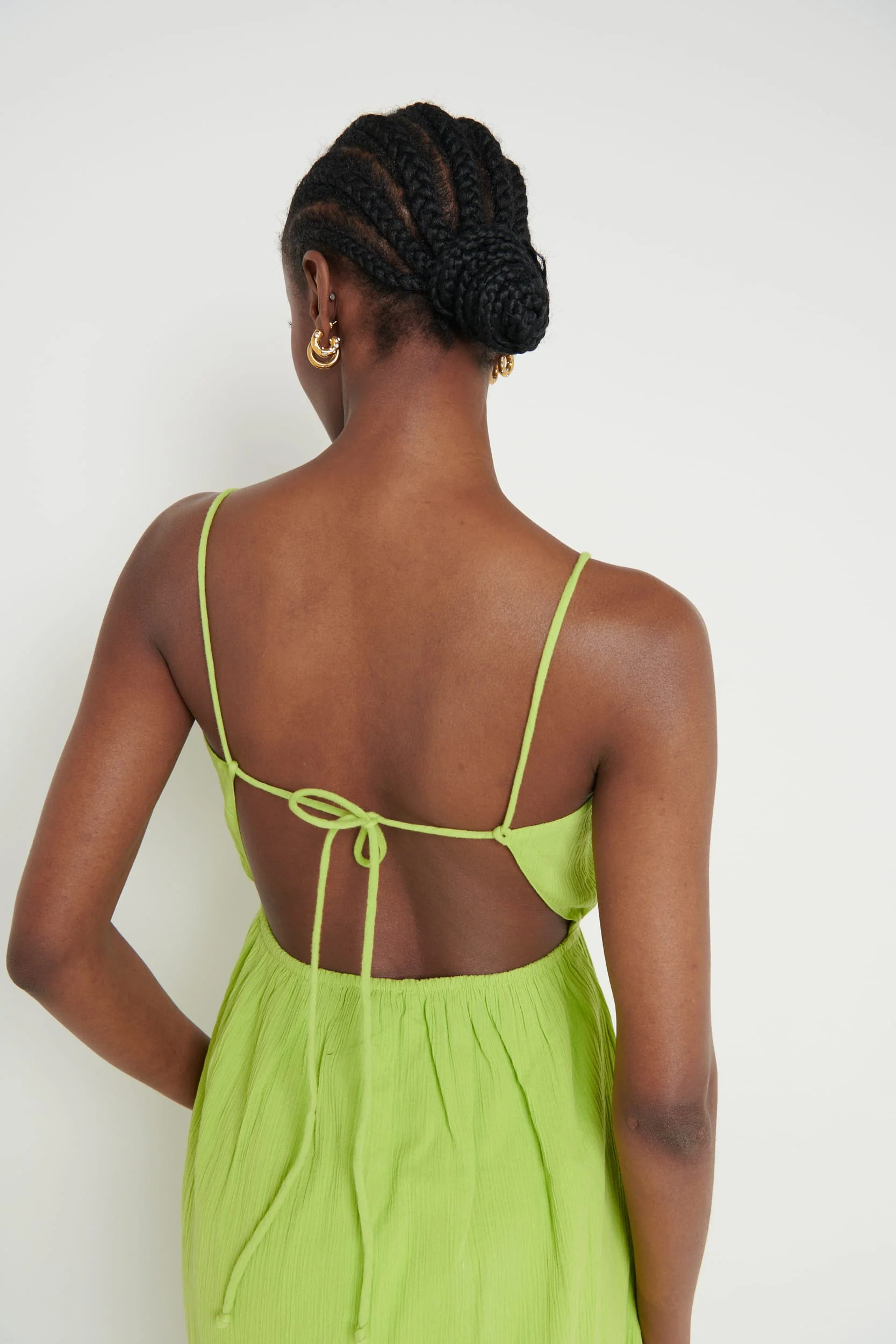 Talia Cut Out Midaxi Dress - Lime - Image 5