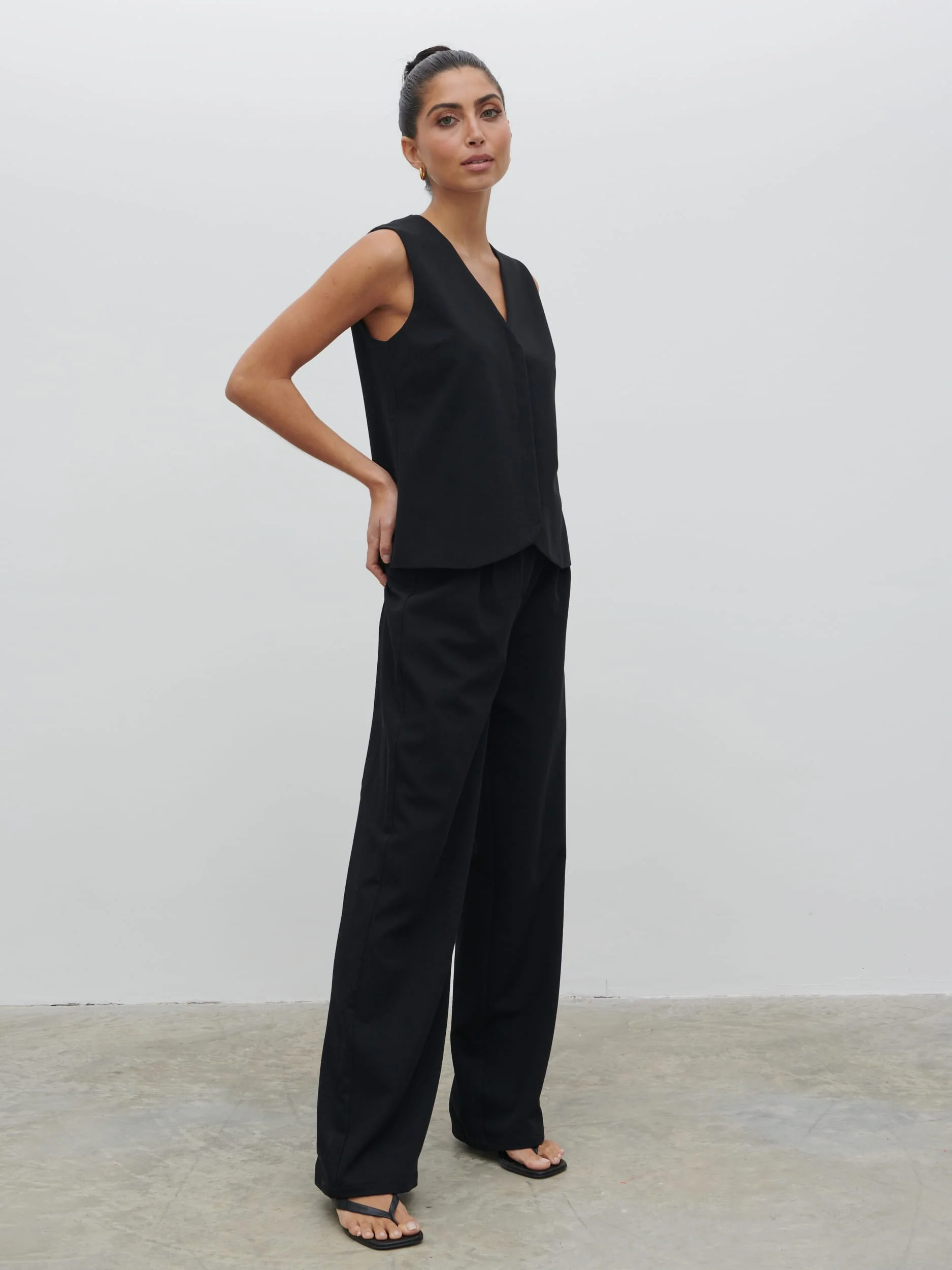 Taya Tailored Waistcoat - Black - Image 4