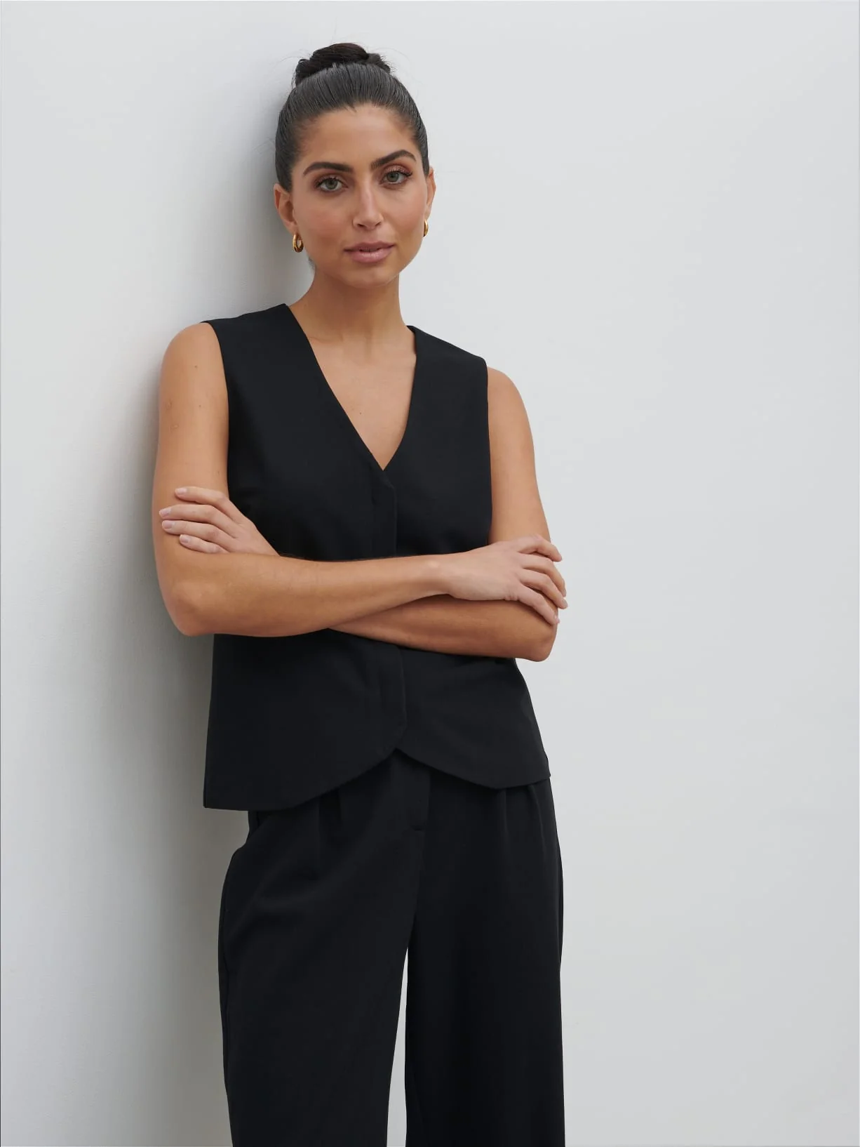 Taya Tailored Waistcoat - Black - Image 5