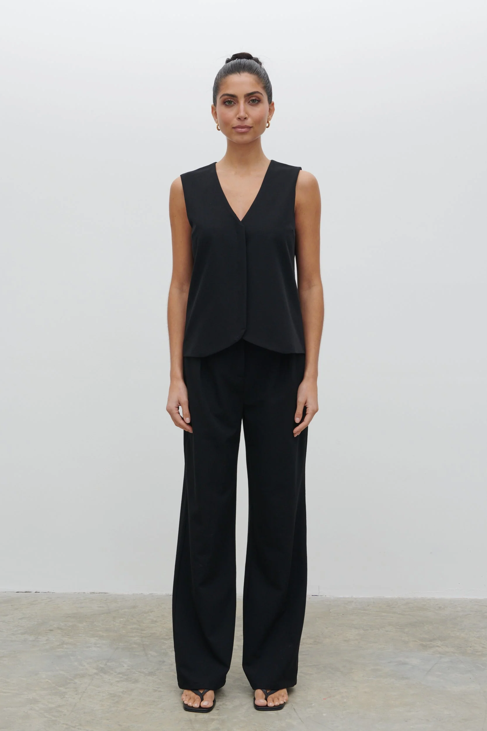 Taya Tailored Waistcoat - Black - Image 7