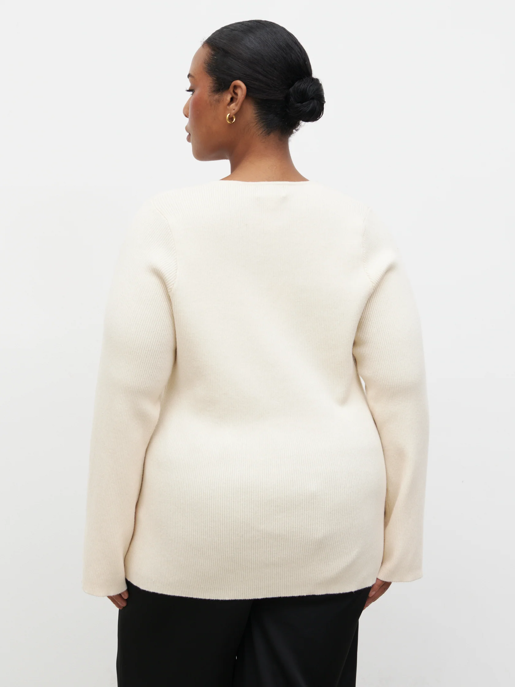 Tia Knit Top Curve - Cream - Image 6