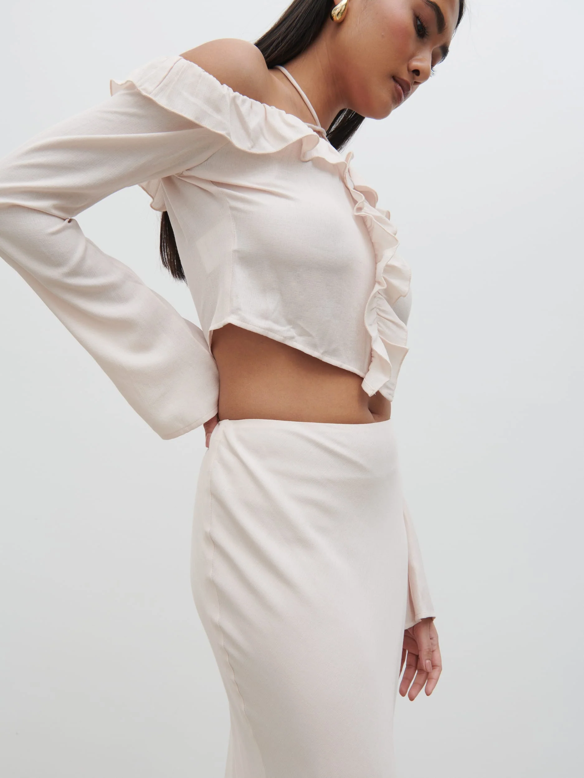 Tiffany Midaxi Skirt - Pale Blush - Image 2