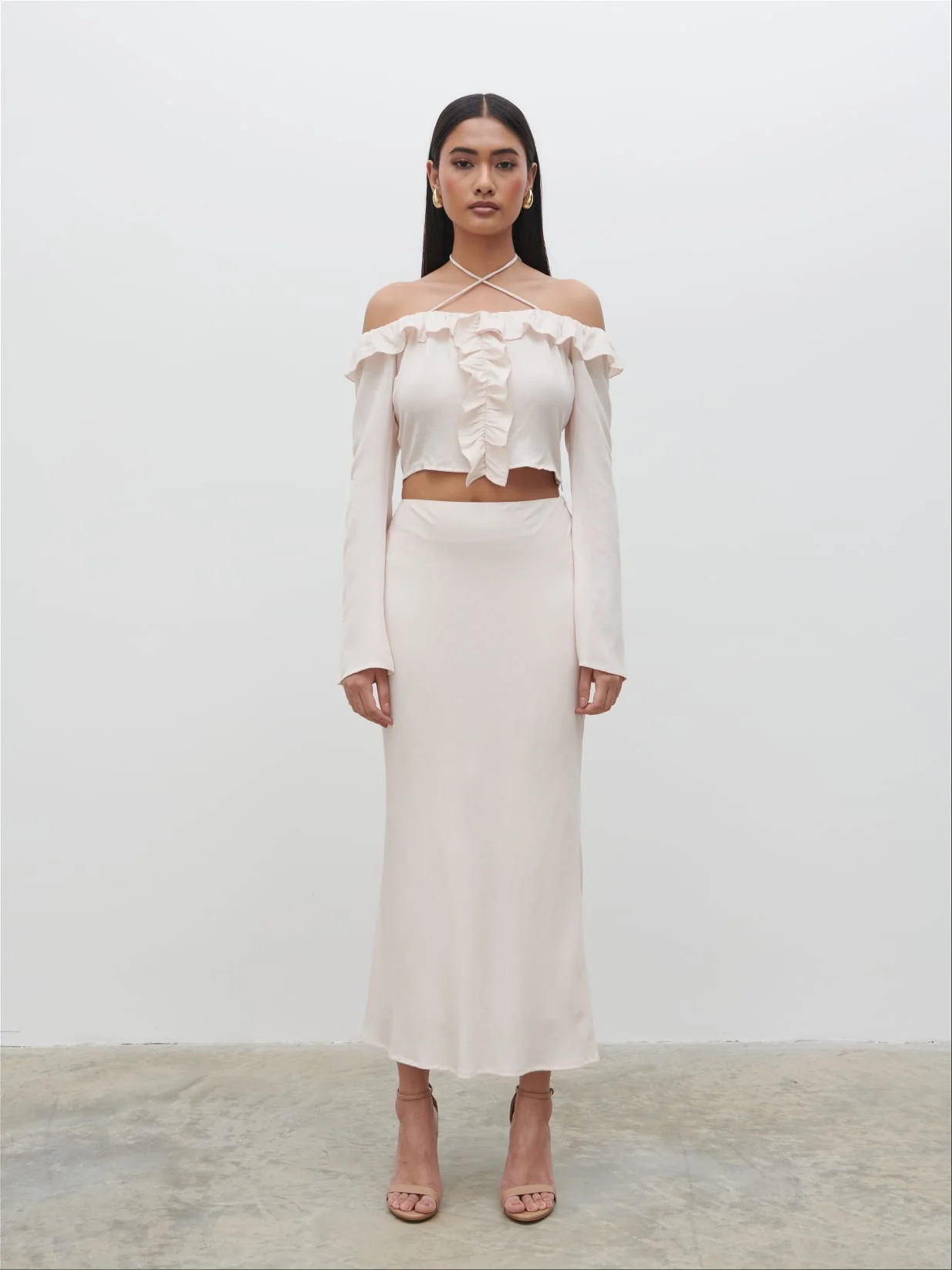 Tiffany Midaxi Skirt - Pale Blush - Image 5