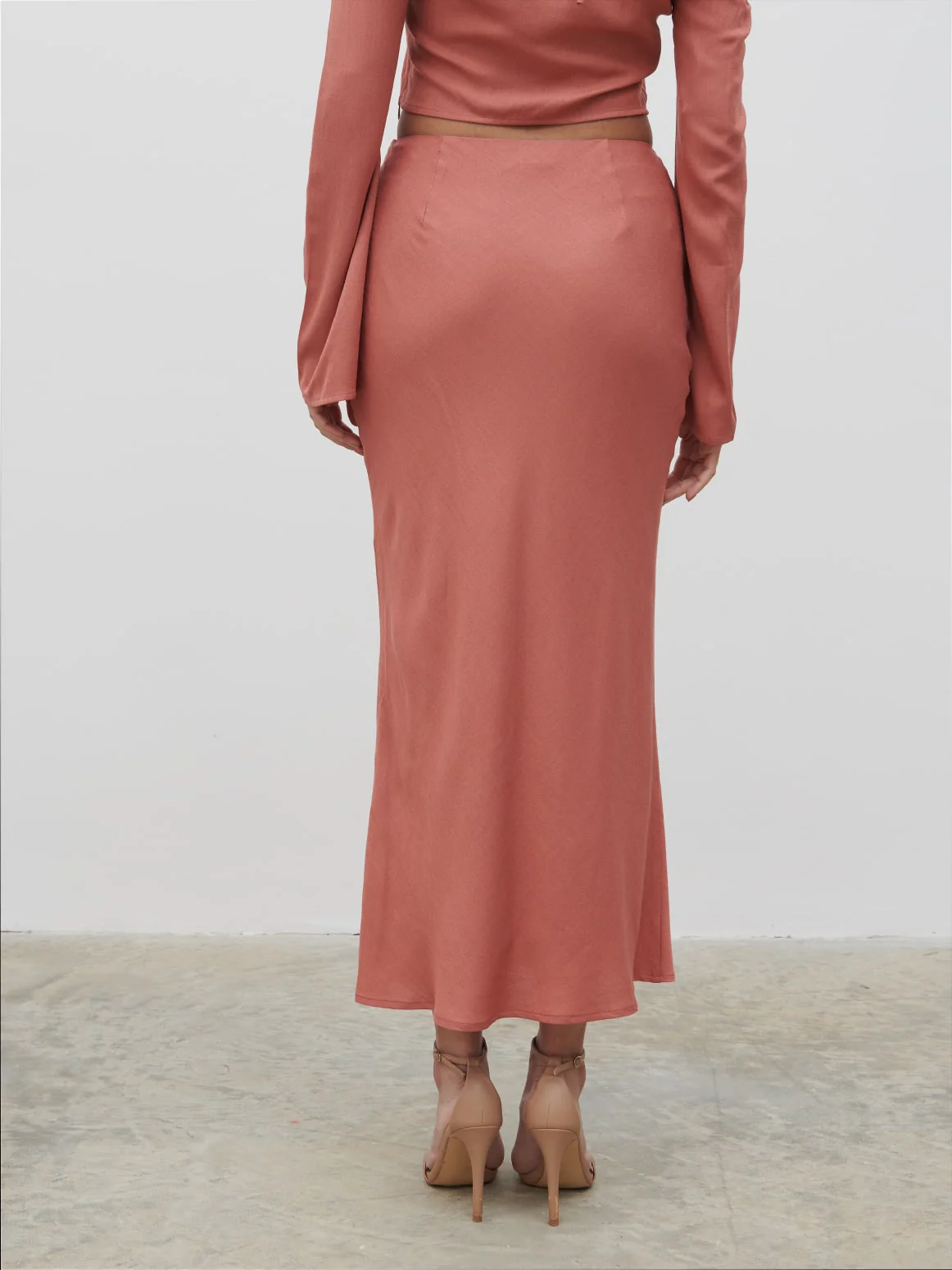 Tiffany Midaxi Skirt - Terracotta - Image 4