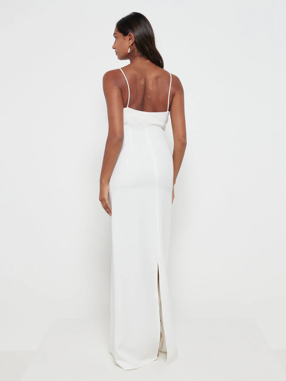 Tillie V-Neck Maxi Bridesmaid Dress - Ivory - Image 3