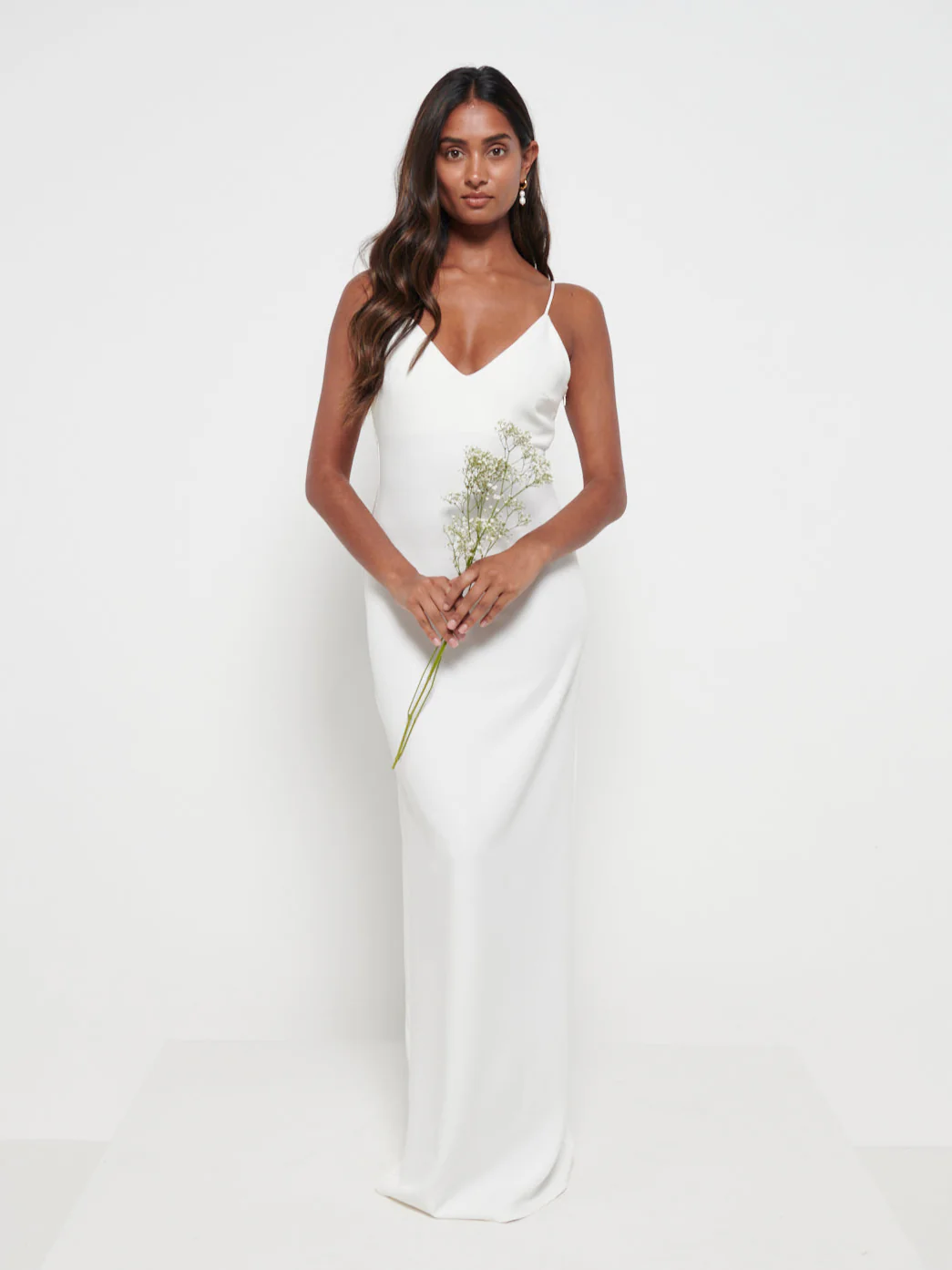 Tillie V-Neck Maxi Bridesmaid Dress - Ivory - Image 4