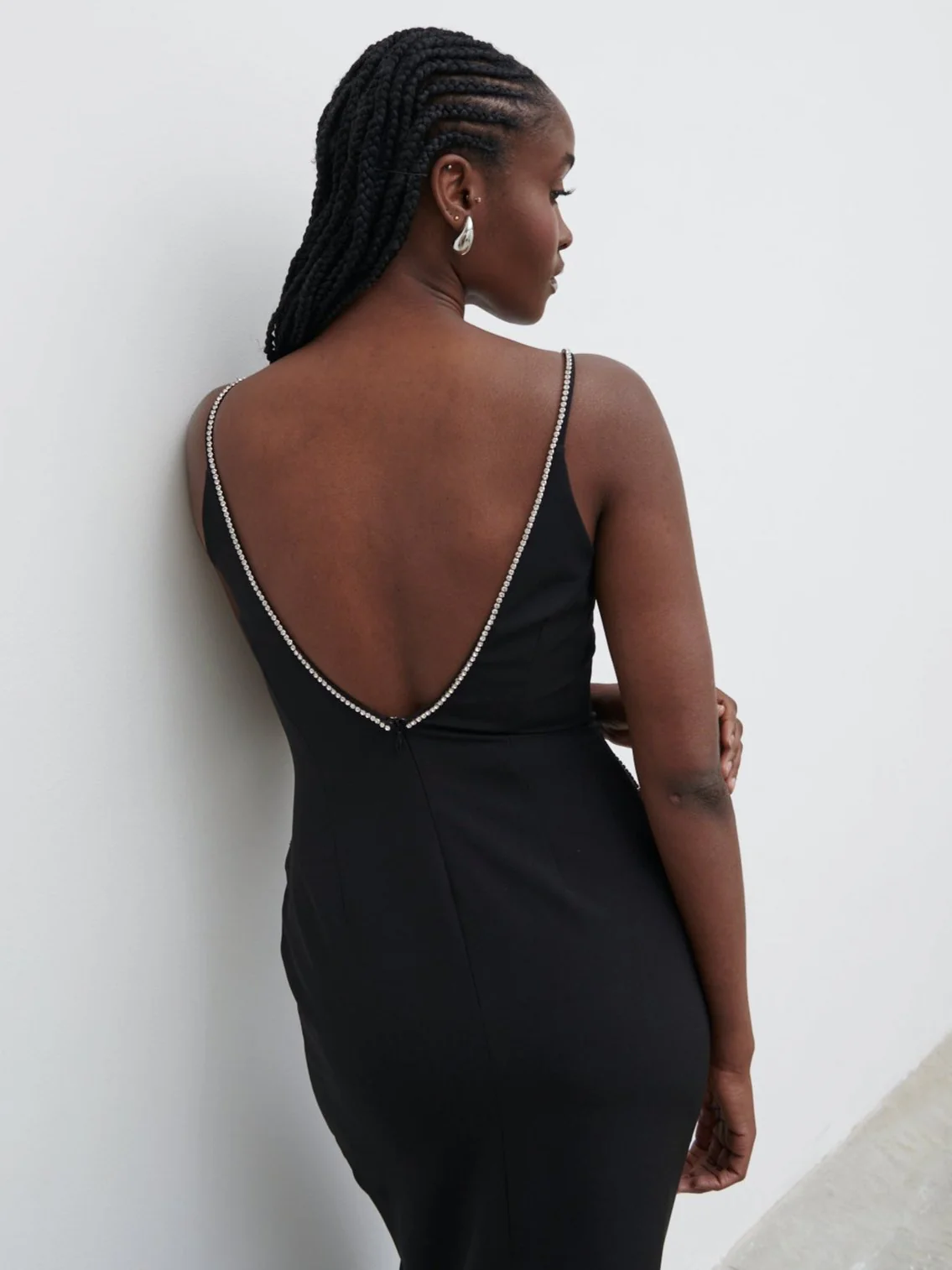 Val Plunge Embellished Maxi Dress - Black - Image 10