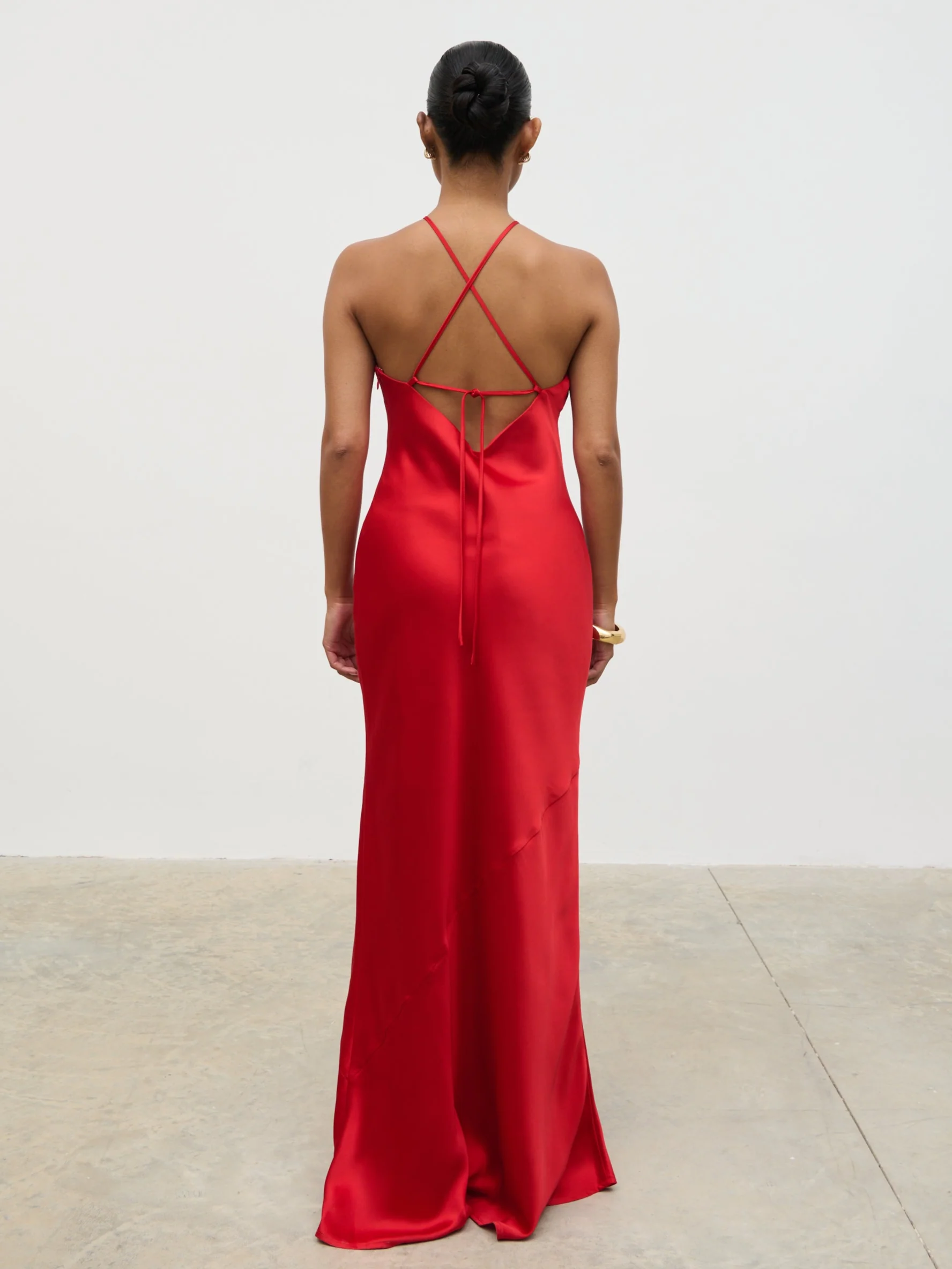 Yvette Halter Neck Maxi Dress - Red - Image 8